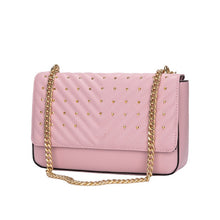 Cargar imagen en el visor de la galería, Black Messenger Bags women Chains Shoulder Bag Diamond lattice luxury Rivet handbags bags designer Female Totes small bolsas