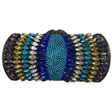 Cargar imagen en el visor de la galería, Designer Handbags High Quality 2020 Hollow Out Bridal Tote Bag Luxury Colorful Crystal Diamond Evening Bag Womens Bags Handbags