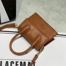 Cargar imagen en el visor de la galería, Mini Small Square Shoulder Bag Crocodile Pattern PU Leather Handbag Postmen Top Candy Color Handle Bags Ladies Fashion Purse