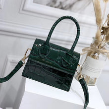 Cargar imagen en el visor de la galería, Mini Small Square Shoulder Bag Crocodile Pattern PU Leather Handbag Postmen Top Candy Color Handle Bags Ladies Fashion Purse