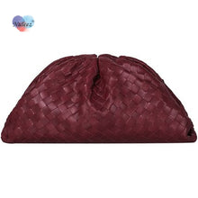 Cargar imagen en el visor de la galería, Nuleez cloud bag women knitting leather cow skin handbag clutch lady fashion wallet