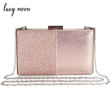 Cargar imagen en el visor de la galería, Update Women's Evening Clutch Bag Pink Clutch Purse and Handbag Patchwork Design Leather Women Bag Wedding Party Bag ZD1178