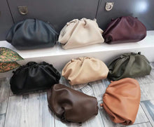 将图片加载到图库查看器，xyz3 - 2020 Famous Designer Cloudy Clutches Bag for Women Cow Genuine Leather Luxury Pleated Dumpling Bag High Qualit Handbag
