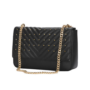 Black Messenger Bags women Chains Shoulder Bag Diamond lattice luxury Rivet handbags bags designer Female Totes small bolsas