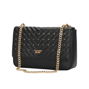 Black Messenger Bags women Chains Shoulder Bag Diamond lattice luxury Rivet handbags bags designer Female Totes small bolsas