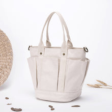 Cargar imagen en el visor de la galería, Canvas bag in bag simple storage bag inner bag finishing  bag clutch
