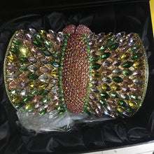 Cargar imagen en el visor de la galería, Designer Handbags High Quality 2020 Hollow Out Bridal Tote Bag Luxury Colorful Crystal Diamond Evening Bag Womens Bags Handbags
