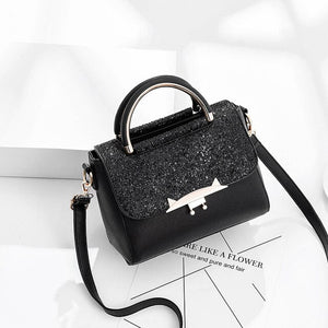 Female bag 2019 new Korean casual fashion handbag Simple and stylish wild Crossbody shoulder bag yumao 22X13X17cm