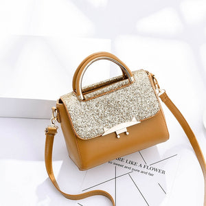 Female bag 2019 new Korean casual fashion handbag Simple and stylish wild Crossbody shoulder bag yumao 22X13X17cm