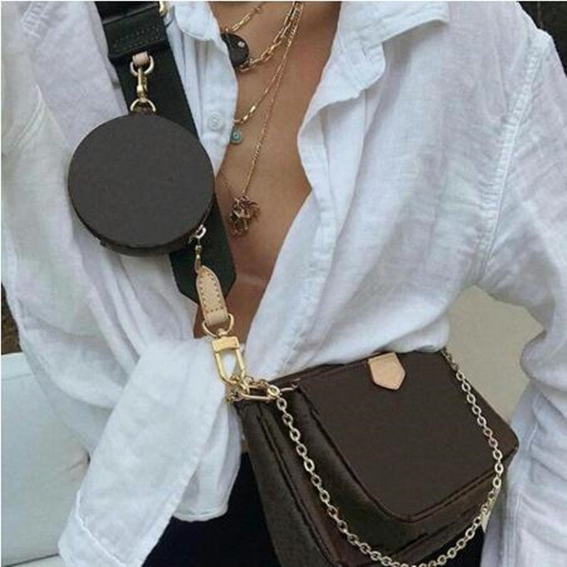 Hot 2020 New Mahjong Bag Women's Shoulder Bags Three-piece chain wallet high quality MULTl P0CHETTE ACCESS0RI bag FREE SHIPPING