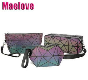 Maelove 2019 New women's Geometry bag  Mini Cpin Purse Small make-up bag fashion Luminous bag Free Shipping