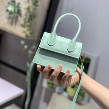 Cargar imagen en el visor de la galería, Mini Small Square Shoulder Bag Crocodile Pattern PU Leather Handbag Postmen Top Candy Color Handle Bags Ladies Fashion Purse
