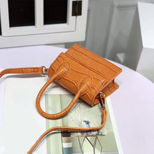Cargar imagen en el visor de la galería, Mini Small Square Shoulder Bag Crocodile Pattern PU Leather Handbag Postmen Top Candy Color Handle Bags Ladies Fashion Purse
