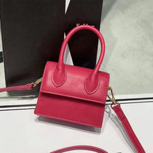 Cargar imagen en el visor de la galería, Mini Small Square Shoulder Bag Crocodile Pattern PU Leather Handbag Postmen Top Candy Color Handle Bags Ladies Fashion Purse
