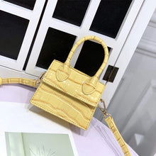 Cargar imagen en el visor de la galería, Mini Small Square Shoulder Bag Crocodile Pattern PU Leather Handbag Postmen Top Candy Color Handle Bags Ladies Fashion Purse
