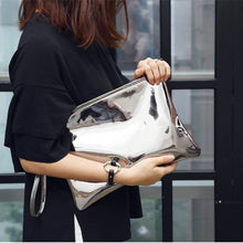 Carregar imagem no visualizador da galeria, Mirror Korean Fashion Reflective Women Handbag Clutch Bag Leather Large Silver Party Club Purse Pouch Bolsas sac a main
