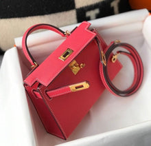 Cargar imagen en el visor de la galería, The highest quality ladies luxury fashion handbags quality classic 100% leather brand famous ladies hand-made handbags free ship
