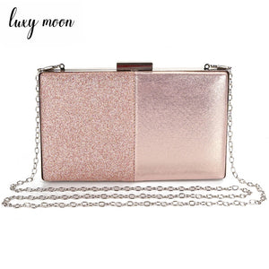 Update Women's Evening Clutch Bag Pink Clutch Purse and Handbag Patchwork Design Leather Women Bag Wedding Party Bag ZD1178