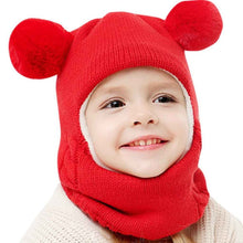 Cargar imagen en el visor de la galería, Autumn Winter Children Hats Pom Pom Ball Hat Kids Beanies Cap Girls Boys Warm Wool Hooded Hat Baby Scarves Toddler Caps
