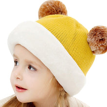 Cargar imagen en el visor de la galería, Autumn Winter Children Hats Pom Pom Ball Hat Kids Beanies Cap Girls Boys Warm Wool Hooded Hat Baby Scarves Toddler Caps
