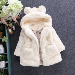 Baby Girls Jacket Kids Boys Fashion Coats Artificial Fur Warm Hooded Autumn Winter Girls Infant Clothing Children's Jacket