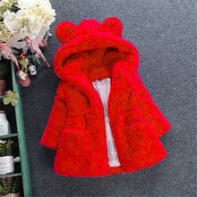 将图片加载到图库查看器，Baby Girls Jacket Kids Boys Fashion Coats Artificial Fur Warm Hooded Autumn Winter Girls Infant Clothing Children&#39;s Jacket
