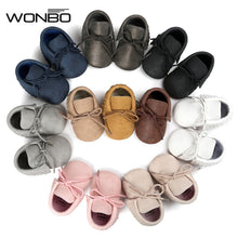 Cargar imagen en el visor de la galería, 2020 Autumn/Spring Baby Shoes Newborn Boys Girls PU Leather Moccasins Sequin First Walkers Baby Shoes 0-18M
