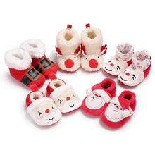 Cargar imagen en el visor de la galería, 2020 New Christmas Baby Shoes Baby Boys Girls Winter Warm Santa Claus First Walkers Cute Xmas Baby Boots DS9
