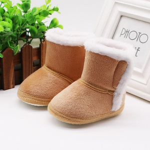 Warm Newborn Toddler Boots Winter First Walkers baby Girls Boys Shoes Soft Sole Fur Snow Booties for 0-18M