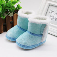 Carregar imagem no visualizador da galeria, Warm Newborn Toddler Boots Winter First Walkers baby Girls Boys Shoes Soft Sole Fur Snow Booties for 0-18M
