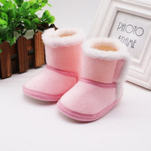 Carregar imagem no visualizador da galeria, Warm Newborn Toddler Boots Winter First Walkers baby Girls Boys Shoes Soft Sole Fur Snow Booties for 0-18M
