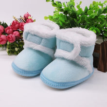 Carregar imagem no visualizador da galeria, Warm Newborn Toddler Boots Winter First Walkers baby Girls Boys Shoes Soft Sole Fur Snow Booties for 0-18M
