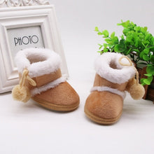 Carregar imagem no visualizador da galeria, Warm Newborn Toddler Boots Winter First Walkers baby Girls Boys Shoes Soft Sole Fur Snow Booties for 0-18M
