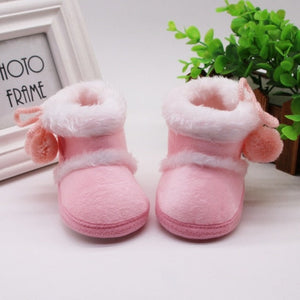 Warm Newborn Toddler Boots Winter First Walkers baby Girls Boys Shoes Soft Sole Fur Snow Booties for 0-18M