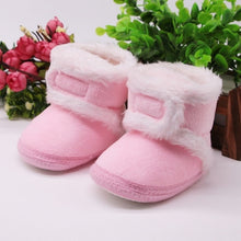 Carregar imagem no visualizador da galeria, Warm Newborn Toddler Boots Winter First Walkers baby Girls Boys Shoes Soft Sole Fur Snow Booties for 0-18M
