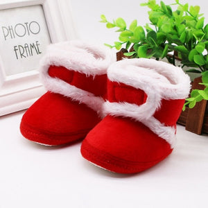 Warm Newborn Toddler Boots Winter First Walkers baby Girls Boys Shoes Soft Sole Fur Snow Booties for 0-18M