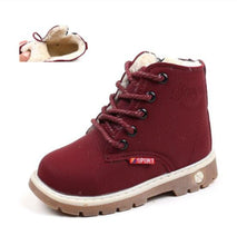 Cargar imagen en el visor de la galería, Children Casual Shoes Autumn Winter Martin Boots Boys Shoes Fashion Leather Soft Antislip Girls Boots 21-30 Sport Running Shoes
