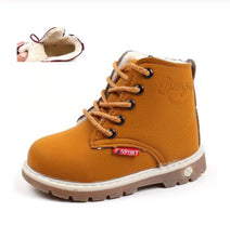 Cargar imagen en el visor de la galería, Children Casual Shoes Autumn Winter Martin Boots Boys Shoes Fashion Leather Soft Antislip Girls Boots 21-30 Sport Running Shoes
