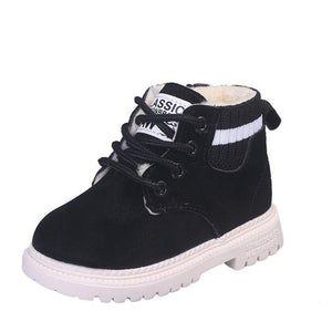 Children Casual Shoes Autumn Winter Martin Boots Boys Shoes Fashion Leather Soft Antislip Girls Boots 21-30 Sport Running Shoes