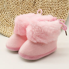 Carregar imagem no visualizador da galeria, Winter Sweet Newborn Baby Girls Princess Winter Boots First Walkers Soft Soled Infant Toddler Kids Girl Footwear Shoes
