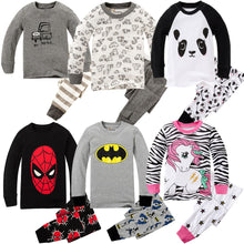 Cargar imagen en el visor de la galería, Children Clothing Set Boys Cartoon Sleepwear Kids Super Hero Pajamas Baby Long Sleeve Pijama Girls Unicorn Homewear
