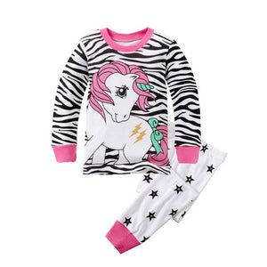 Children Clothing Set Boys Cartoon Sleepwear Kids Super Hero Pajamas Baby Long Sleeve Pijama Girls Unicorn Homewear