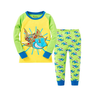 Children Clothing Set Boys Cartoon Sleepwear Kids Super Hero Pajamas Baby Long Sleeve Pijama Girls Unicorn Homewear