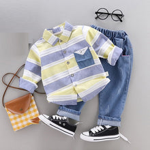 Cargar imagen en el visor de la galería, Fall baby boys girls clothing set T-shirt tops pant tracksuits for newborn baby boy girls outfits Pullover overalls clothes sets
