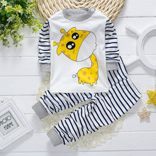 Cargar imagen en el visor de la galería, Fall baby boys girls clothing set T-shirt tops pant tracksuits for newborn baby boy girls outfits Pullover overalls clothes sets
