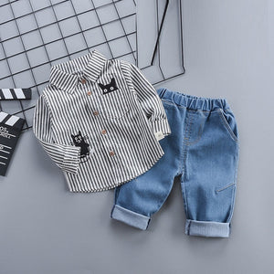 Fall baby boys girls clothing set T-shirt tops pant tracksuits for newborn baby boy girls outfits Pullover overalls clothes sets