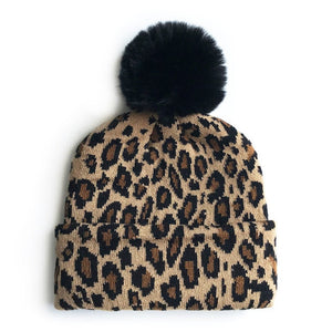 Matching Family Outfits Leopard Children Hats Mother Kids Hats Winter Kids Caps Warm Photography Props Girls Hats Boys Clothing