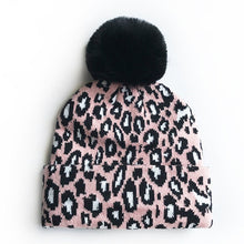 Carregar imagem no visualizador da galeria, Matching Family Outfits Leopard Children Hats Mother Kids Hats Winter Kids Caps Warm Photography Props Girls Hats Boys Clothing
