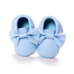 Handmade Soft Bottom Fashion Tassels Baby Moccasin Newborn Babies Shoes 19-colors PU leather Prewalkers Boots