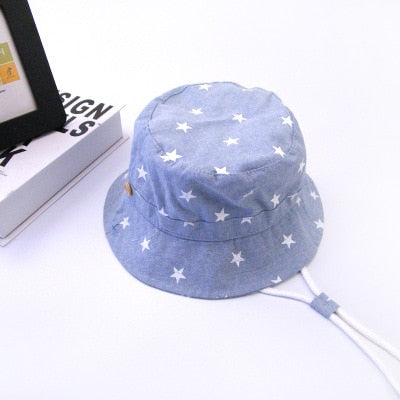 Soft Cotton Summer Baby Sun Hat Infant Boys Girls Bucket Hat Denim Cotton Toddler Kids Tractor Cap